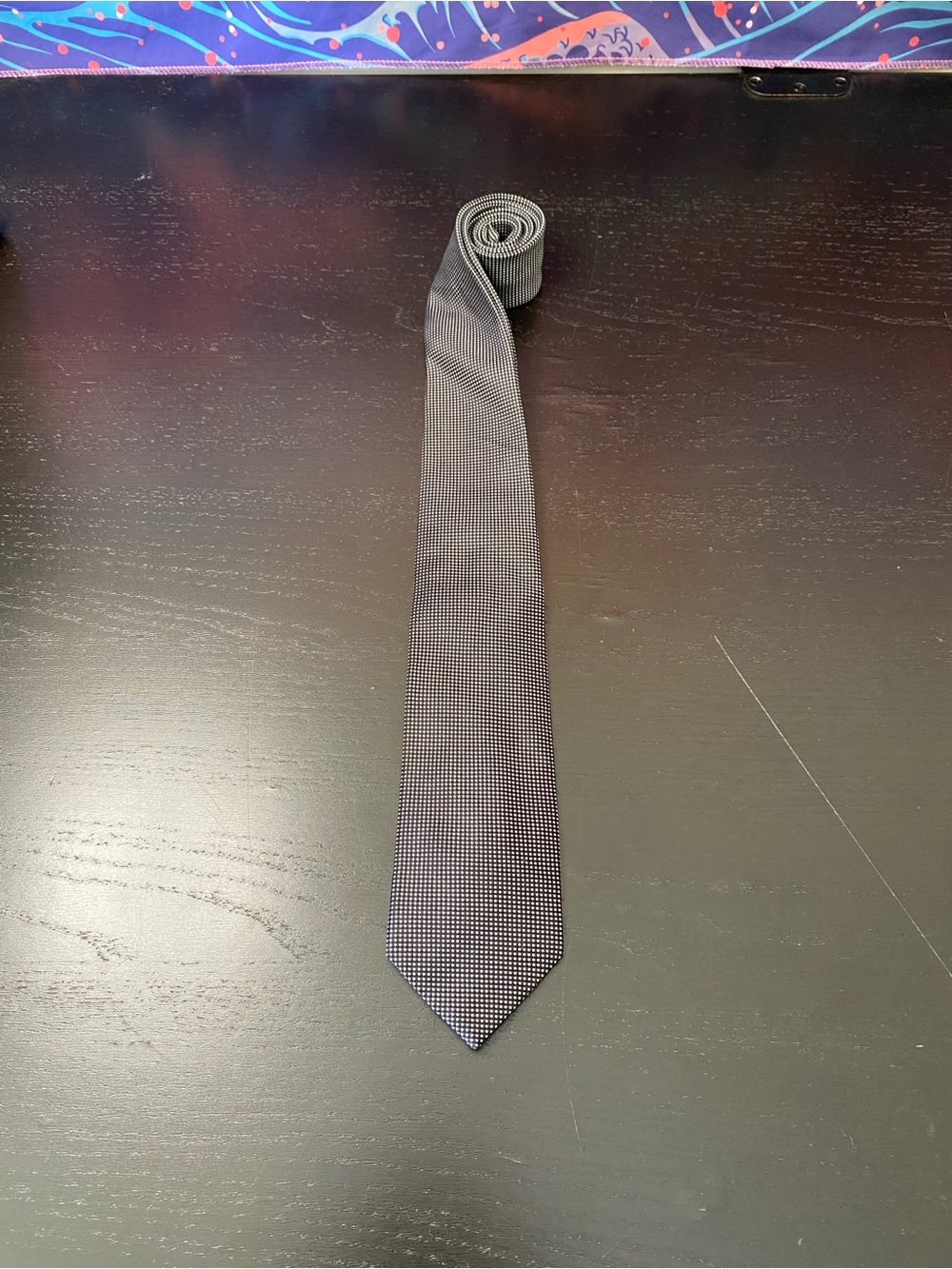 Merona Black Micro-Grid Dress Tie